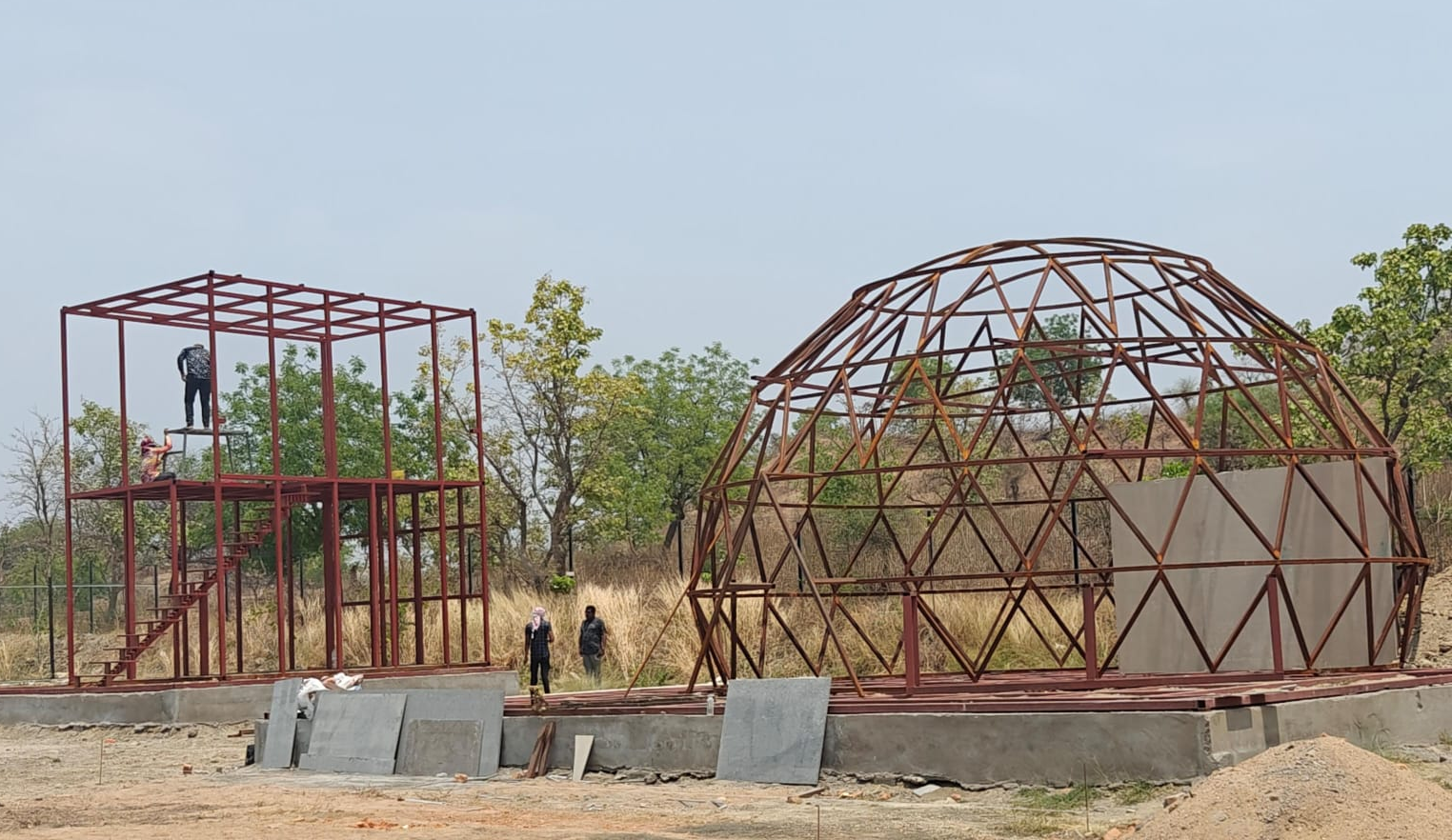 Modern dome in natural setting