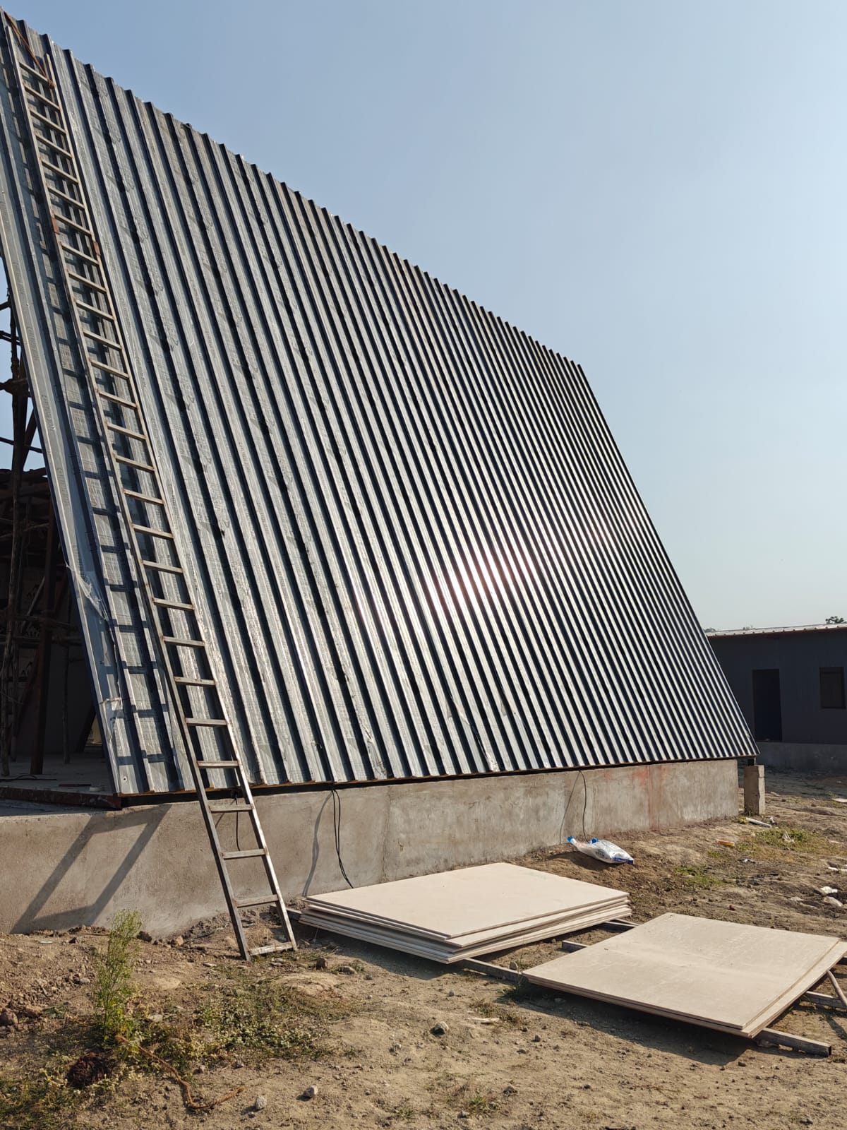 Modern A-frame home exterior